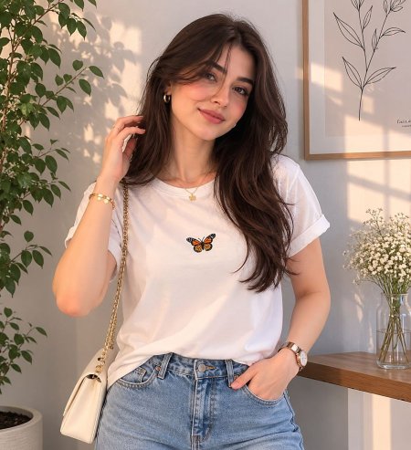 بلوزة الفراشة نص كم